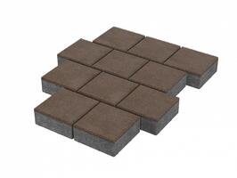  Тротуарная плитка Stellard Квадрат 200х200х60 мм Коричневый: внешний вид
